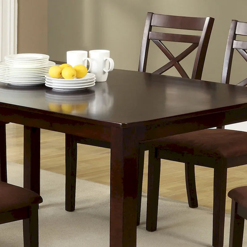 Contemporary Brown Solid Wood Dining Table