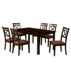 Contemporary Brown Solid Wood Dining Table