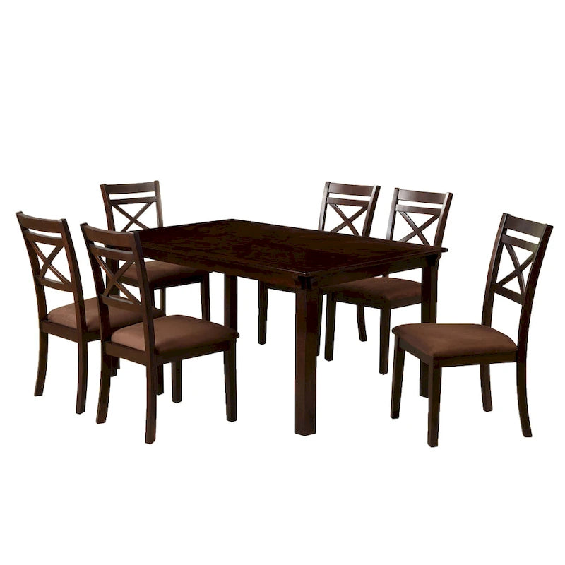 Contemporary Brown Solid Wood Dining Table