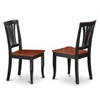 Round Dining Table with Black and Cherry Finish
