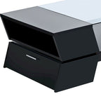 Merax Geometric Style Cocktail Table with Great Storage Capacity
