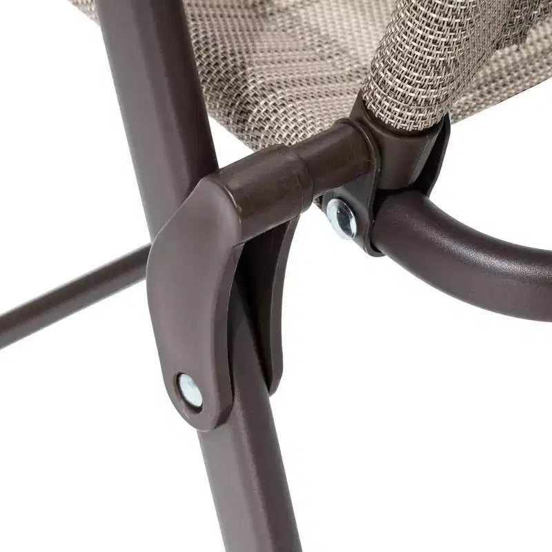 Crestlive Products Set of 2 Patio Folding Dining Chairs Outdoor Portable Sling with Armrest