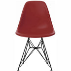 Modern Matte Plastic Accent Dining Chair with Black Wire Chrome Legs