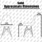 Modern Matte Plastic Accent Dining Chair with Black Wire Chrome Legs