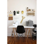 Modern Matte Plastic Accent Dining Chair with Black Wire Chrome Legs