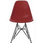 Modern Matte Plastic Accent Dining Chair with Black Wire Chrome Legs