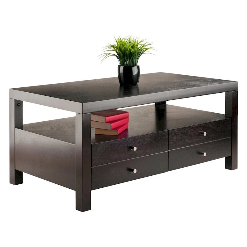 Espresso Coffee Table, 40.16 x 22.83 x 18.35