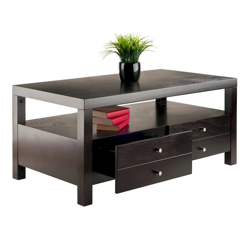 Espresso Coffee Table, 40.16 x 22.83 x 18.35