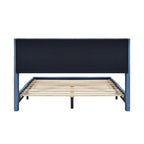 Queen Size Corduroy Platform Bed with Metal Legs