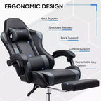 JIONJOY Ergonomic Racing Gaming Chair with High Back, Lumbar Support and Adjustable Armrests