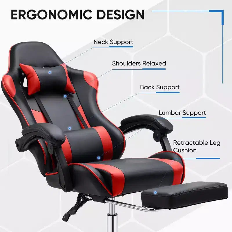 JIONJOY Ergonomic Racing Gaming Chair with High Back, Lumbar Support and Adjustable Armrests