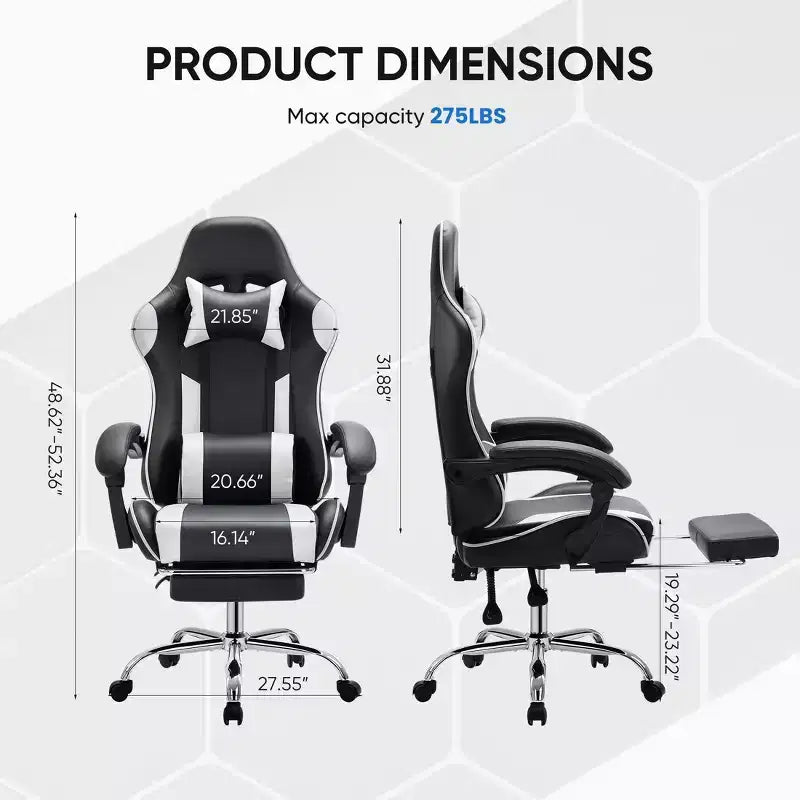 JIONJOY Ergonomic Racing Gaming Chair with High Back, Lumbar Support and Adjustable Armrests