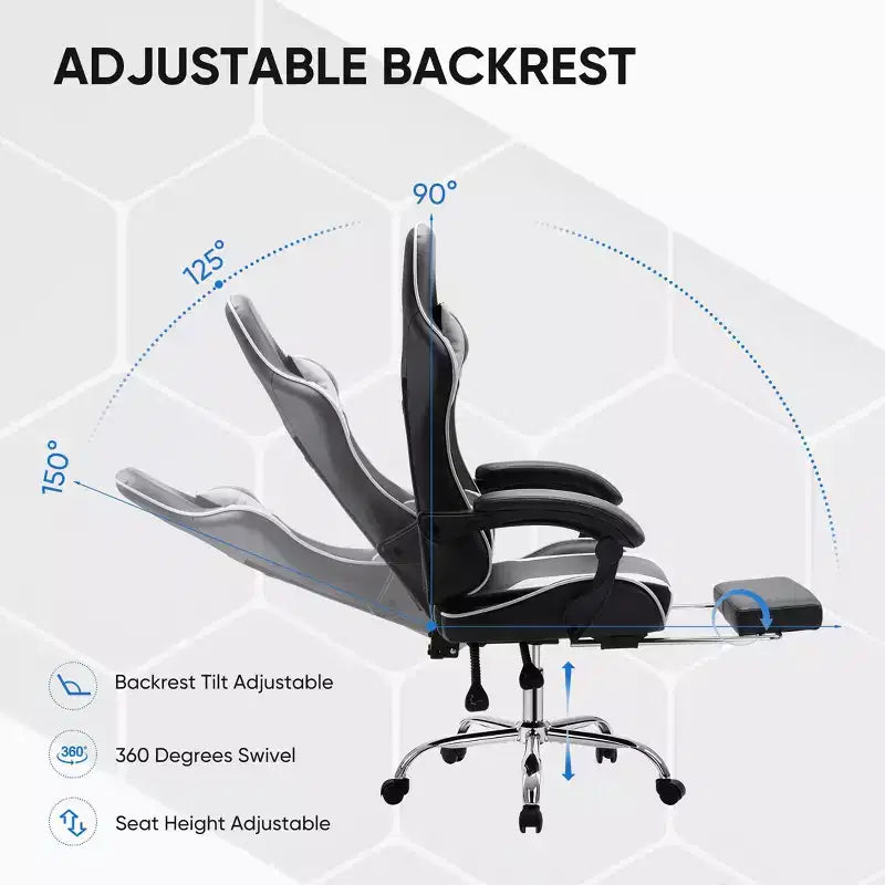 JIONJOY Ergonomic Racing Gaming Chair with High Back, Lumbar Support and Adjustable Armrests