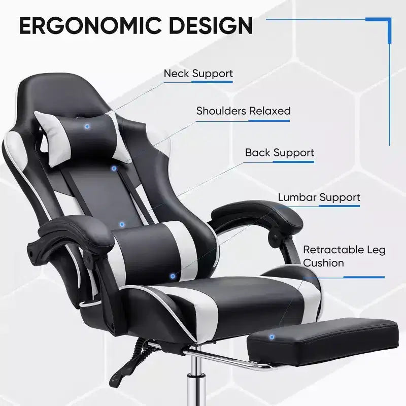 JIONJOY Ergonomic Racing Gaming Chair with High Back, Lumbar Support and Adjustable Armrests