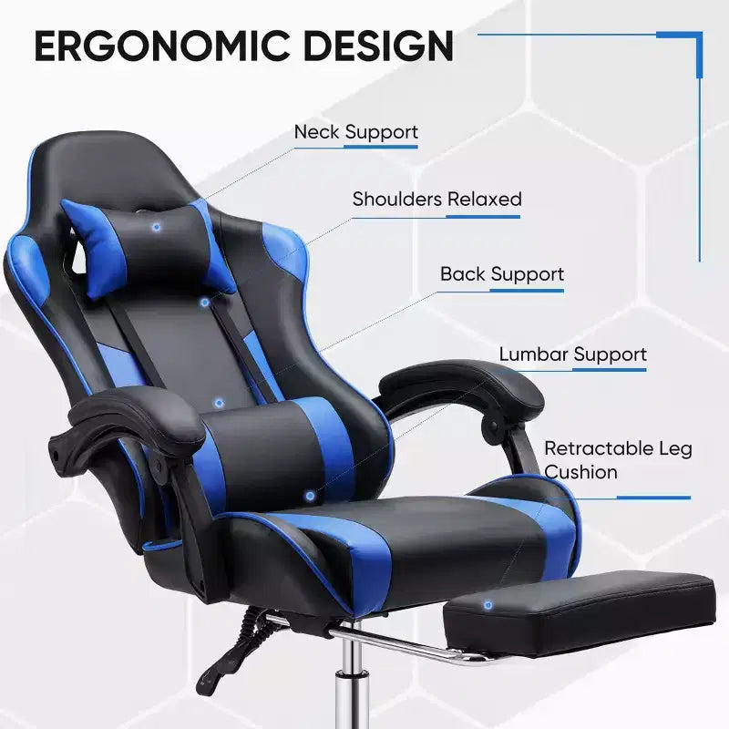 JIONJOY Ergonomic Racing Gaming Chair with High Back, Lumbar Support and Adjustable Armrests