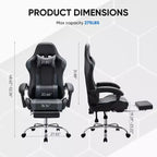 JIONJOY Ergonomic Racing Gaming Chair with High Back, Lumbar Support and Adjustable Armrests