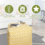 Indoor Square Ottoman Pouf Cube