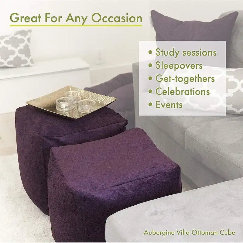 Indoor Square Ottoman Pouf Cube
