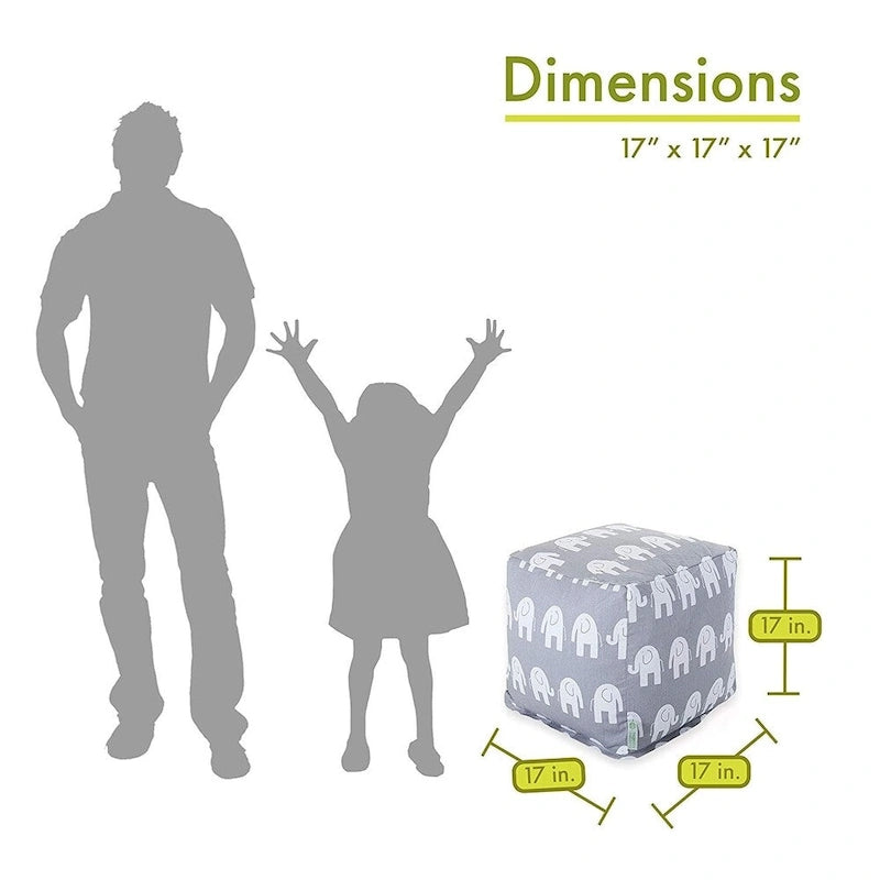 Indoor Square Ottoman Pouf Cube