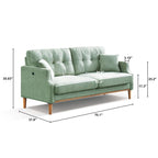 3-Seater Fabric Sofa for Living Room