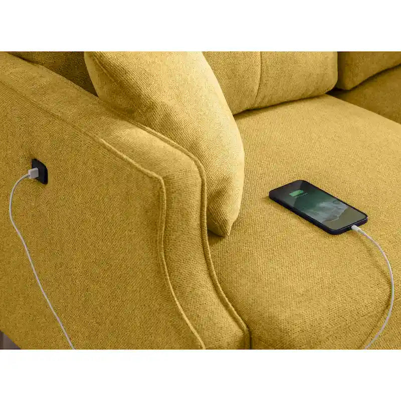 3-Seater Fabric Sofa for Living Room