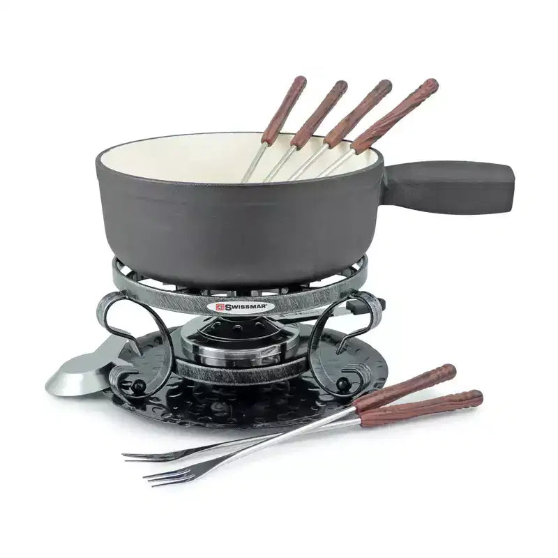 Swissmar Lugano 9 Piece Cast Iron Fondue Set