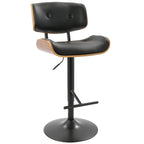 Adjustable Bar Stool with Straight T-Bar Footrest