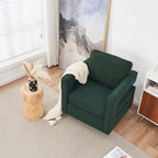 Swivel Barrel Accent Chair with Reversible Cushion and 360° Swivel Base