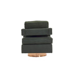 Swivel Barrel Accent Chair with Reversible Cushion and 360° Swivel Base