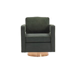 Swivel Barrel Accent Chair with Reversible Cushion and 360° Swivel Base