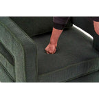 Swivel Barrel Accent Chair with Reversible Cushion and 360° Swivel Base