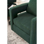 Swivel Barrel Accent Chair with Reversible Cushion and 360° Swivel Base