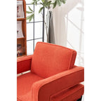 Swivel Barrel Accent Chair with Reversible Cushion and 360° Swivel Base
