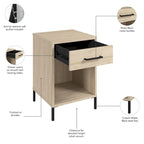 Living Room End Table with Drawer and Lower Shelf