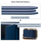 Light Luxury Sideboard with Wavy Texture and Adjustable Interior Shelves