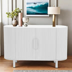 Light Luxury Sideboard with Wavy Texture and Adjustable Interior Shelves