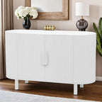 Light Luxury Sideboard with Wavy Texture and Adjustable Interior Shelves