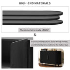 Light Luxury Sideboard with Wavy Texture and Adjustable Interior Shelves