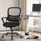 JIONJOY Modern Mesh Lumbar Support Ergonomic Office Gaming Chair with Non-Adjustable Arms