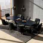 Modern Glam Tufted Velvet Upholstered Dining Chair