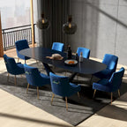 Modern Glam Tufted Velvet Upholstered Dining Chair