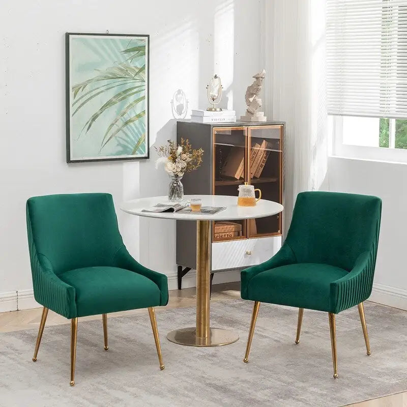 Modern Glam Tufted Velvet Upholstered Dining Chair