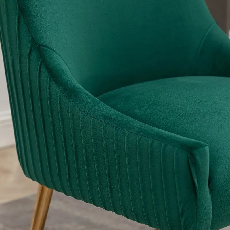 Modern Glam Tufted Velvet Upholstered Dining Chair