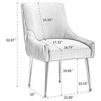 Modern Glam Tufted Velvet Upholstered Dining Chair