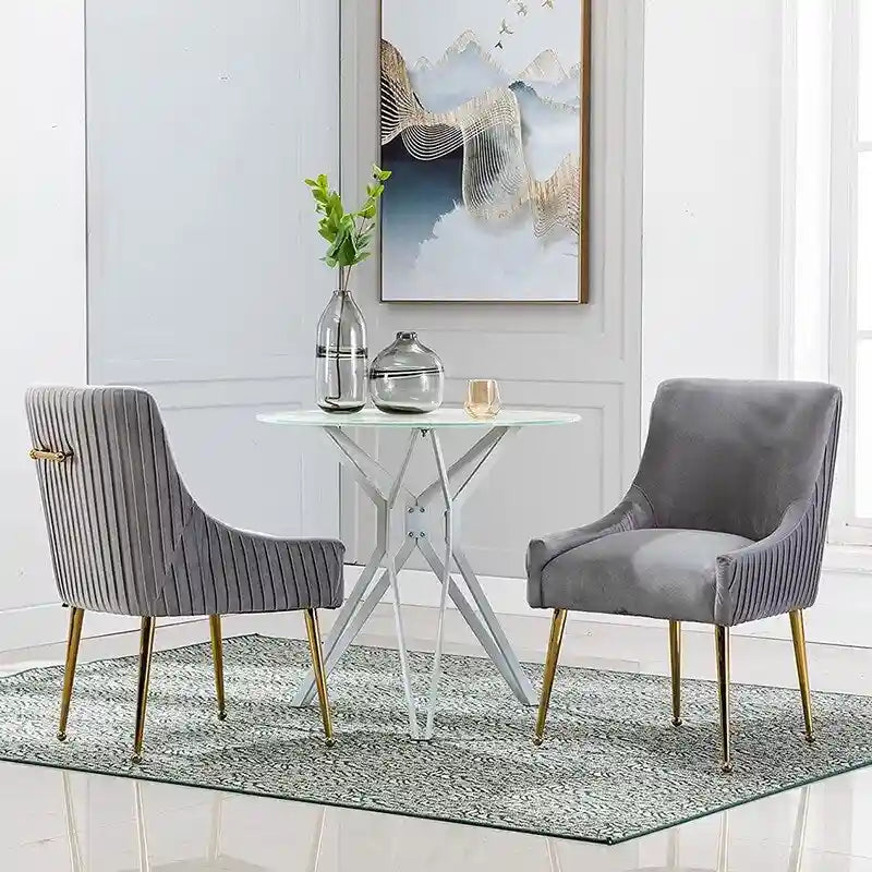 Modern Glam Tufted Velvet Upholstered Dining Chair