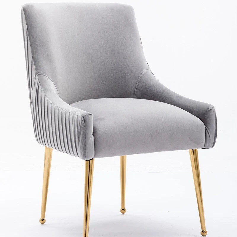 Modern Glam Tufted Velvet Upholstered Dining Chair