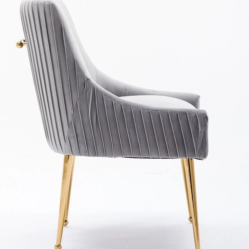Modern Glam Tufted Velvet Upholstered Dining Chair