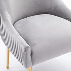 Modern Glam Tufted Velvet Upholstered Dining Chair