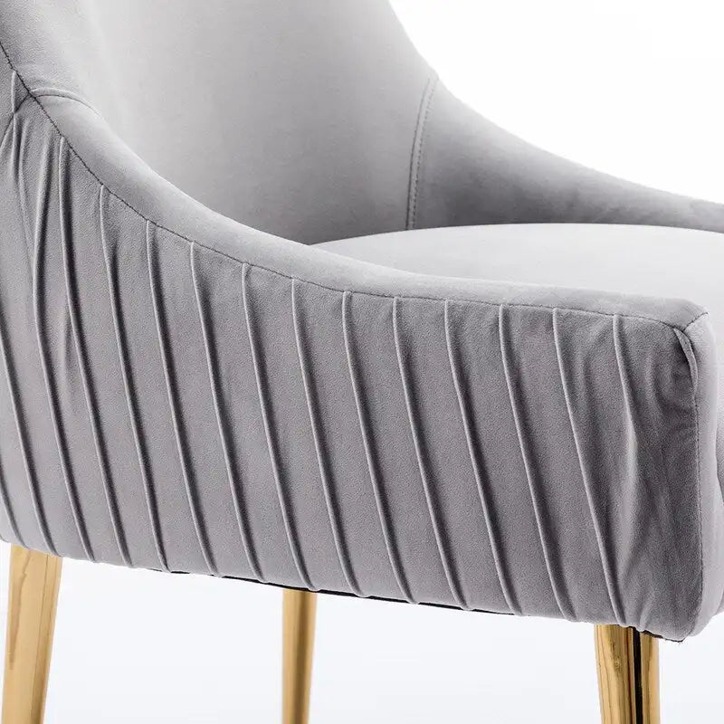 Modern Glam Tufted Velvet Upholstered Dining Chair