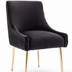Modern Glam Tufted Velvet Upholstered Dining Chair